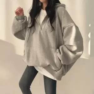 여성 소프트 하프집업 LK-T011 2컬러 기모 후드티