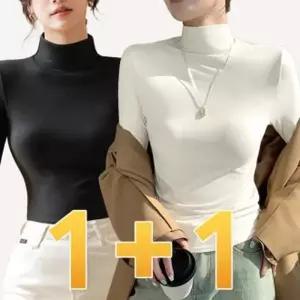 여자 레이어드 스판 이너 데일리 폴라티 목티 1+1
