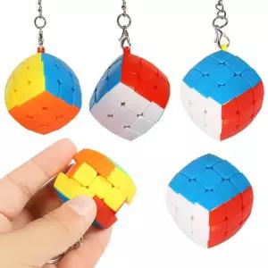 키체인 3.5CM 미니 큐브 매직 퍼즐 3x3x3 백팩 장식 소년 학교 보상 교실 상 파티 선물