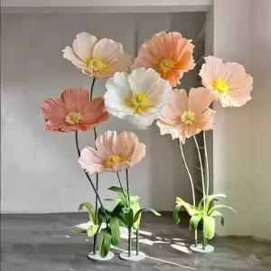 혼합색 자이언트 종이꽃 DIY 소품 대형