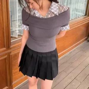 반팔 셔츠 데일리룩 레이어드 오프체크믹스티 체크