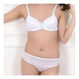 줄무늬 학생 3단계 A컵 브라 팬티 세트