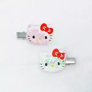 헬로키티 글리터 헤어클립 2P C52865