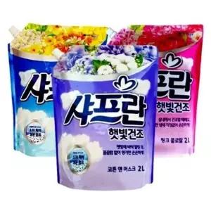 샤프란 허거블 플로랄 핑크 코튼앤머스크 햇빛건조 리필 세탁보조제