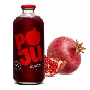 POJU 100 석류 주스 오리지널 펄프 없음 콜드 프레스 33.8 Fl Oz 1L 병 농축액 제외 설탕 첨가 비 GMO 코셔