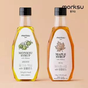몽크슈 설탕대체 액상 알룰로스 530g+ 저당 메이플시럽 530g
