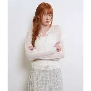 GENERALIDEA 패커블 시어 롱 슬리브 가디건 [WHITE] / WBE2L04540