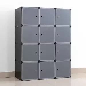 생활정리 DIY 복합 선반 수납장(8칸) (105x140cm) 조립식옷장 리빙아이템