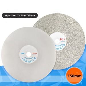 1개 6인치(150mm) 다이아몬드 코팅 플랫 랩 디스크 보석 광택 연마 휠 시트 샌드 트레이