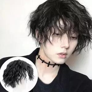 남성 펌 헤어 스타일 스타일리쉬 패션 웨이브 가발 (HSJ-WFD76A5)