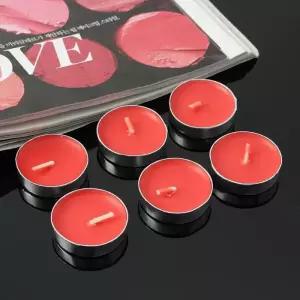 [룽스_63]티라이트 미니장식초 레드 프로포즈양초 50p세트