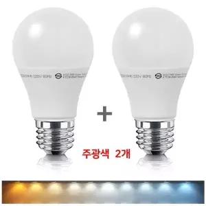 [룽스_63]내장형 8W 램프 주광색 LED램프 전구 다마 2개