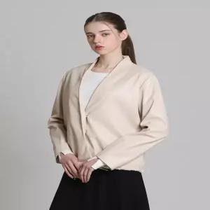 [보니스팍스][보니스팍스(Bonispax)] 노카라 스트링 레더 자켓 (택가격 259000원)