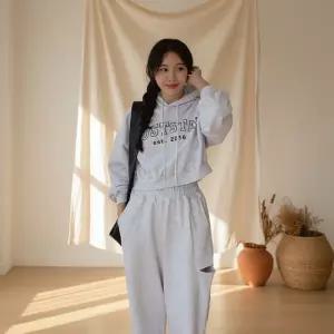 [옷자락] 여성용 베이직 2016 스테이 크롭 후드티