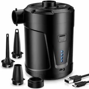 인플레이터용 에어 펌프 매트리스 5200mAh 배터리 캠핑 필수품 전기 4개의 노즐 빠른 팽창 매트 침대