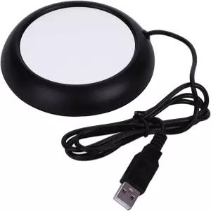 책상용 Plplaoo USB 커피 머그 워머 스마트 음료 히터 패드 가정용 및 사무실용 구동 컵 코스터 최대