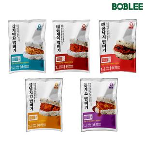 밥리 밥버거 5종 냉동 라이스 버거 아침 식사 대용