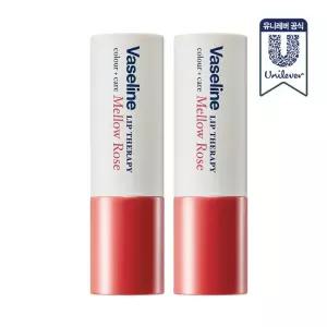 [유니레버공식]  바세린 립 컬러+케어 멜로우 로즈 4.2g 2개