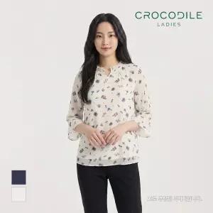 [크로커다일레이디] 시스루 소매 넥셔링 블라우스_CLCMBL102