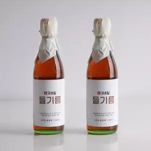 통참깨 100% 고소담 들기름 (350ml x 2병)