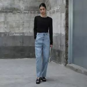 사이드절개 배기 데님 팬츠 PQ2DP363