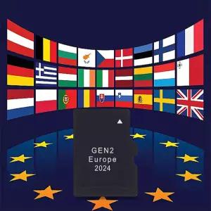 내비게이션 GEN2 업그레이드 2024 GPS 지도 스바루 레거시 아웃백 레보그 임프레자 차량 TF 메모리 카드 EU