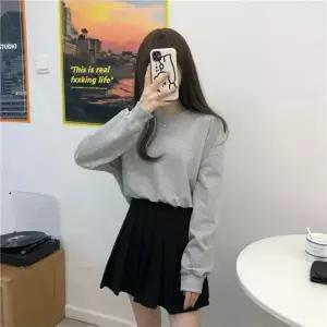 [하프클럽/]어반 긴팔 티셔츠 크롭 루즈핏 탑