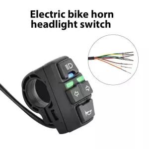 전기 자전거 스쿠터 라이트 스위치Ebike 램프 및 경적 방향 지시등 포함오토바이 단추액세서리12V-84V