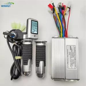 36V 48V 450W 25A 전자 자전거 브러시리스 모터 드라이브 범용 컨트롤러LCD 속도 마일리지 디스플레이 포함 키 잠금 장치