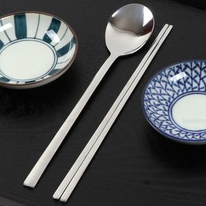 민자 스텐 수저세트 숟가락 젓가락 가정용 식당용 저분 민무늬 학교 병원 단체급식 식당