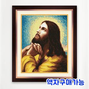 원단형 보석십자수 BL3D-1068(기도하는 예수님) 십자가 예수 기도 기독교 액자제작