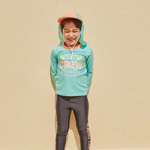 [아이스샌드] 키즈 유아 남아동 래쉬가드+플랩캡  수영복 세트 BR-77204