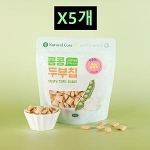 네츄럴코어 콩콩 두부칩 인절미 60g 5개 강아지간식