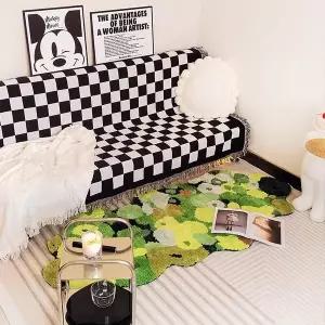 [한빛카페트]모스 포레스트 가든 잔디 터프팅 러그 침실 발매트 80x180cm