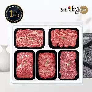 갤러리아 [농협안심한우] 1++등급 한우 선물세트 구이정육4호 2kg (등/안/국/