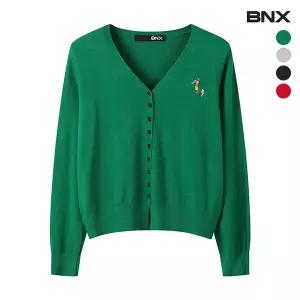 [롯데백화점]비엔엑스 캐릭터 자수 포인트 버튼업 니트 가디건 (BW3CD009L0)