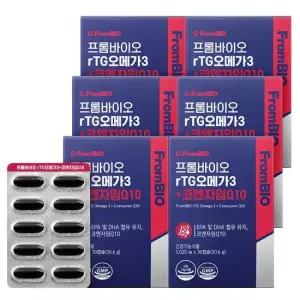 프롬바이오 rTG오메가3+코엔자임Q10 30캡슐x6박스 6개월