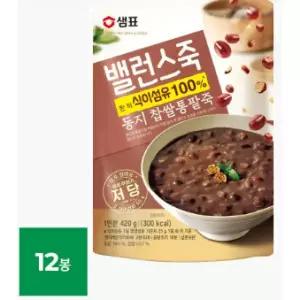 샘표 밸런스죽 동지찹쌀통팥죽 420g 12개