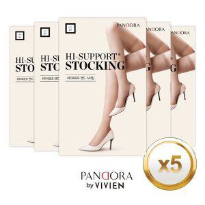 [비비안 판도라]BD3850 베이직 밴드 스타킹 5족 살구 커피 블랙 M L _P055040703
