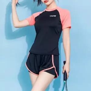 스포티 핑크 엣지 라인 래쉬가드 수영복 여름 비치 휴 원피스 바캉스 (WFI15WW)