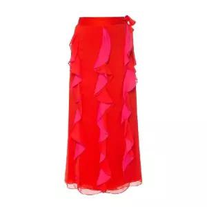 Diane von Furstenberg 러플 플레어 맥시 스커트 13302DVFSALONA0 FLMAP TP942667546