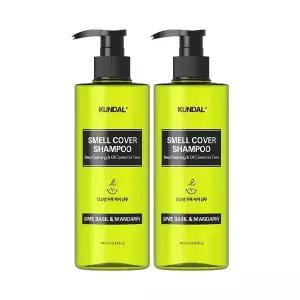 쿤달 올데이 스멜커버 청소년 샴푸 라임바질앤만다린 400ml, 2개