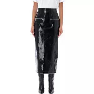 MSGM 가죽 지퍼 미디 스커트 3742MDD04247800 99 TP945163307