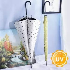 예쁜 장우산 튼튼한 대형 도트 자동 우산 우양산 골프장우산 (WFJ2G35)