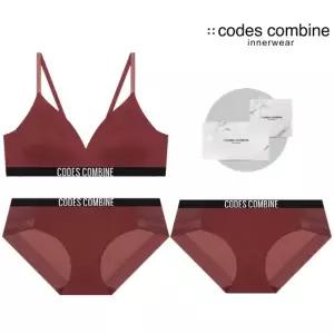 [롯데백화점]코데즈컴바인 이너웨어 [선물포장]플렉서블노와이어[브라1+팬티2]CDWBRBP913MR2