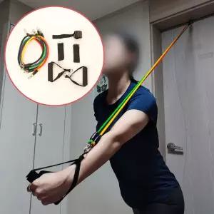 [셀러에이드]튜빙밴드 근력운동밴드 홈트 스트레칭 세트 근력운동