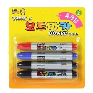 [셀러에이드]보드마커 화이트보드펜 마카펜 4P 색상혼합 보드마카