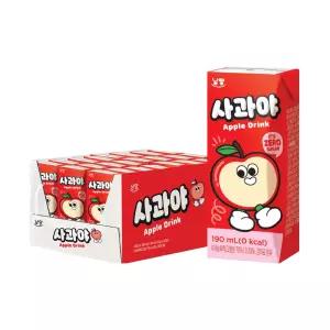 남양 제로슈가 사과야 190ml X 72개 주스 드링크 팩음료 과수원