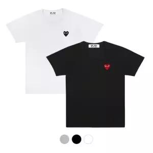 꼼데가르송 25SS 반팔티 원포인트 하트 남성 여성 AX-T108-051-1 AX-T064-051-1