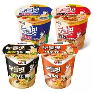 농심 누들핏 4종 2개씩 총8개입 육개장2+김치사발2+튀김우동2+새우탕2